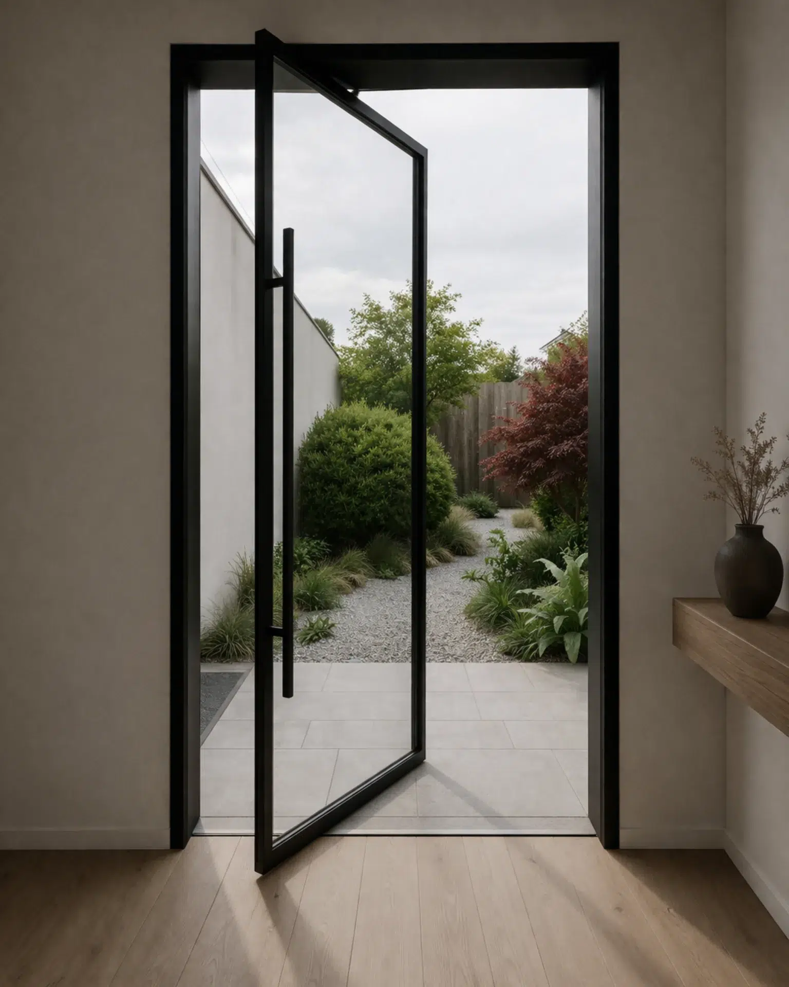 VLX 100 Pivot Door in Ventura, CA | Juniper Windows Ventura - detail 1